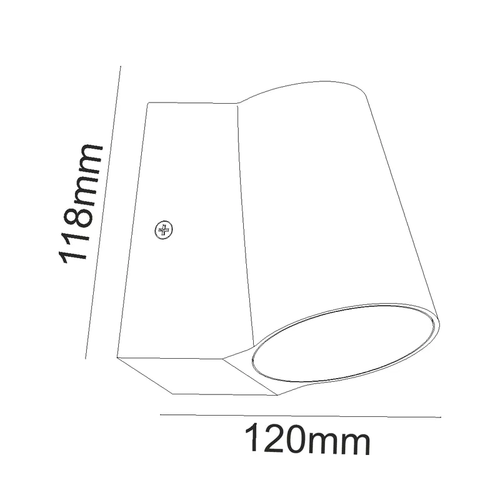 ^LED COB СТЕННО ОСВЕТИТЕЛНО ТЯЛО 6W 400LM 100° 230V AC 3.000K ТЪМНО СИВО CRI80 IP54 30.000HRS - изображение 3