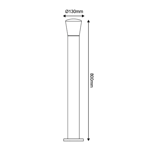 ^E27 POST LUMINAIRE 230V AC DARK GREY IP54 MAX.40W - изображение 2
