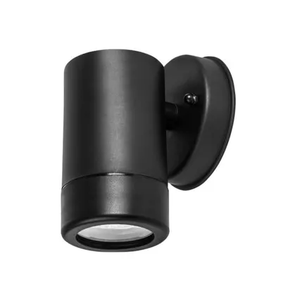 ЕДНОЛЪЧЕВА ЧЕРНА PP СТЕННА ЛАМПА GU10Max.3W LED IP65