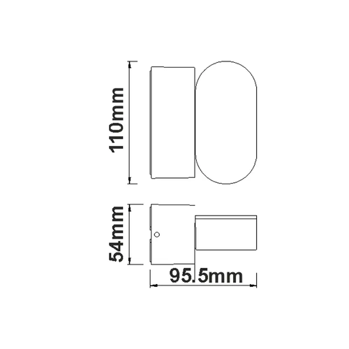 ^LED SMD СТЕННО ОСВЕТИТЕЛНО ТЯЛО 7W 320LM 100° 230V AC 3.000K ТЪМНО СИВО CRI80 IP54 30.000HRS - изображение 3