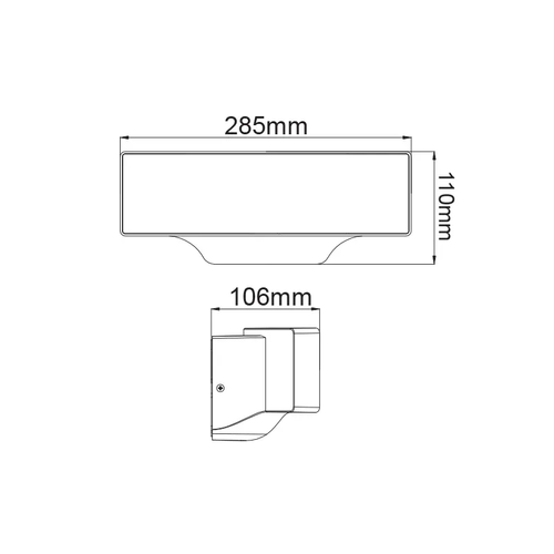 ^LED SMD СТЕННО ОСВЕТИТЕЛНО ТЯЛО 13W 710LM 110° 230V AC 3.000K ТЪМНО СИВО CRI80 IP65 30.000HRS - изображение 2
