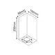 ^WALL UP-DOWN SQUARE SPOT LUMINAIRE IP65 2XGU10 WHITE CEMENT - изображение 2