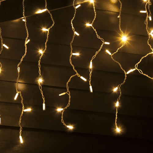144 LED БЯЛА ГУМЕНА ЗАВЕСА СВЕТЛИНА WW CONNECT (MAX 20) STEADY IP44, 300x60CM 1,5M LEAD CABLE