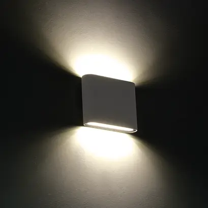 ^LED SMD СТЕННО ОСВЕТИТЕЛНО ТЯЛО 7W 310LM 60° 230V AC 3.000K МАТОВО БЯЛО CRI80 IP54 30.000HRS