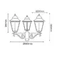 GARDEN LIGHT TRIPLE BLACK MAT RAL9005M 23.5Χ44,5cm Φ60 - изображение 2