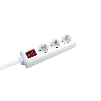 РАЗКЛОНИТЕЛ 3 ГНЕЗДА СЪС ЗАЩИТА ЗА ДЕЦА И КЛЮЧ 16A IP20 С КАБЕЛ H05VV-F 3x1.5mm2/3m