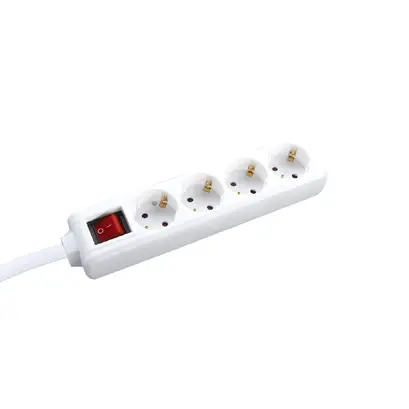 РАЗКЛОНИТЕЛ 4 ГНЕЗДА СЪС ЗАЩИТА ЗА ДЕЦА И КЛЮЧ 16A IP20 С КАБЕЛ H05VV-F 3x1.5mm2/3m