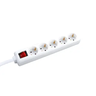 РАЗКЛОНИТЕЛ 5 ГНЕЗДА СЪС ЗАЩИТА ЗА ДЕЦА И КЛЮЧ 16A IP20 С КАБЕЛ H05VV-F 3x1.5mm2/5m