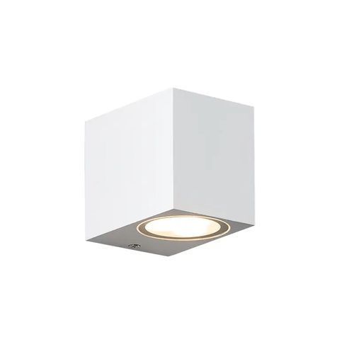 ^GU10 СТЕННО ОСВЕТИТЕЛНО ТЯЛО 230V AC МАТОВО БЯЛО IP65 MAX.35W
