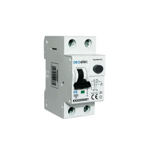 ЕЛЕКТРОМАГНИТНА ДЕТОКОВО-ТОКОВА ЗАЩИТА 1P+N C6 30mА AC ТИП 6kA 2M
