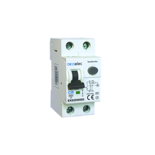 ЕЛЕКТРОМАГНИТНА ДЕТОКОВО-ТОКОВА ЗАЩИТА 1P+N C25 30mА AC ТИП 6kA 2M