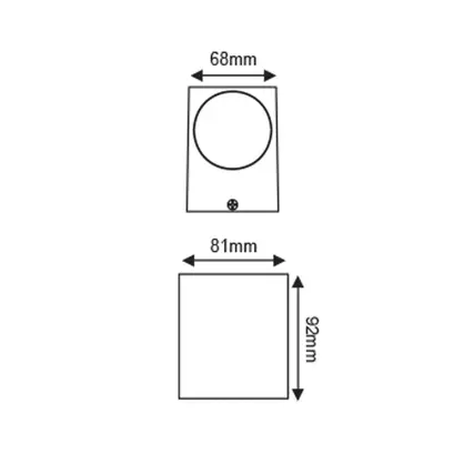 ^GU10 СТЕННО ОСВЕТИТЕЛНО ТЯЛО 230V AC ЗЛАТИСТО ЧЕРНО IP65 MAX.35W