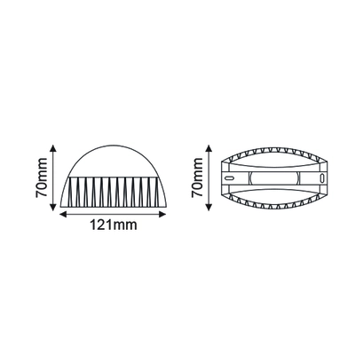 LED ОСВЕТИТЕЛНО ТЯЛО ЗА ВИТРИНИ 9W 1050lm 110°x3° 230V AC 3000K МАТОВО ЧЕРНО CRI80 IP65 40000hrs