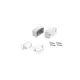 SET OF SILICON & PLASTIC END CAPS FOR P146, 2 WITHOUT HOLE & 2 WITH HOLE