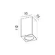 ^SQUARE GYPSUM CEILING LUMINAIRE RUTH GU10 70x70x112 - изображение 2