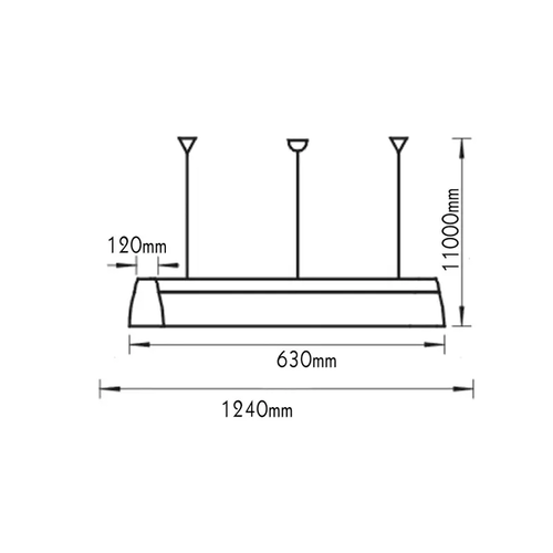 Ceiling lamp 2Χ18W with aluminium frame NM - изображение 2