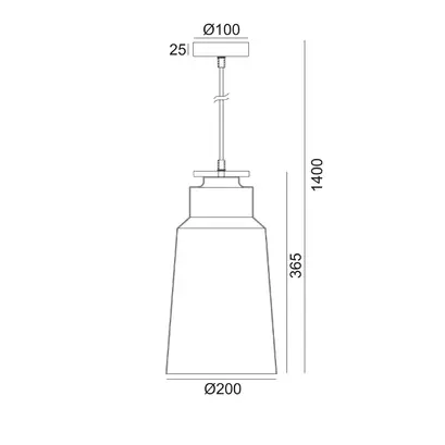 ВИСЯЩА ЛАМПА 1ΧΕ27 МЕТАЛНО ЧЕРНО+ДЪРВО Φ20ΧΗ140CM AENEAS