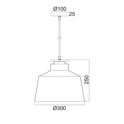 PENDANT 1ΧΕ27 METALIC BLACK+WOOD Φ30ΧΗ120CM AENEAS