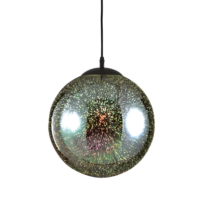 NETTO PENDANT 3D GLASS METALLIC BLACK SUSPENSION Φ30ΧΗ150CM