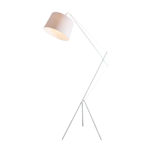 NETTO FLOOR LAMP WHITE FABRIC SHADE 1XE27 ANDALUSIA