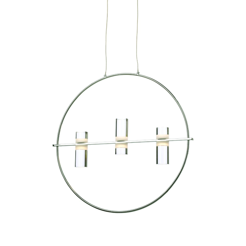 NETTO PENDANT LIGHTING LED2835 12W CHROME ALUMINUM 3000K 1080LM D53XH173CM IONIAN