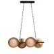 ^PENDANT LIGHTING 4ΧG9 BRASS/BLACK METAL+ GLASS 68X27ΧΗ118CM LAYLA