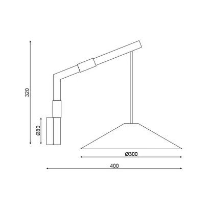 NETTO АПЛИК 1X GX53 ОРЕХОВО ДЪРВО 30Χ40Χ32CM NAIROBI
