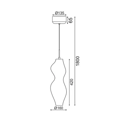 NETTO ПЕНДЕЛ LED 20W 3000K 1600LM 360º АКРИЛ D16ΧВ180CM CARYATID