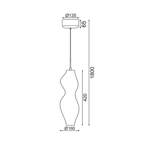 NETTO ПЕНДЕЛ LED 20W 3000K 1600LM 360º АКРИЛ D16ΧВ180CM CARYATID - изображение 2