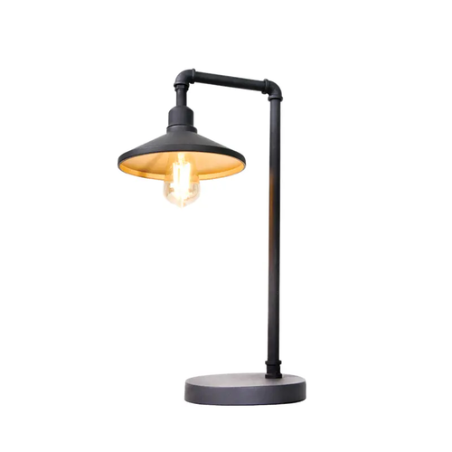 NETTO TABLE LIGHTING 1ΧE27 BLACK+GOLD METALLIC 34Χ22ΧH56CM PIPE