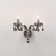 NETTO WALL LUMINAIR 2XE14 TINT CRYSTAL + CHROME METAL 38X31CM TULIA