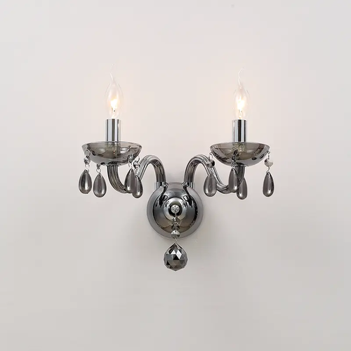NETTO WALL LUMINAIR 2XE14 TINT CRYSTAL + CHROME METAL 38X31CM TULIA