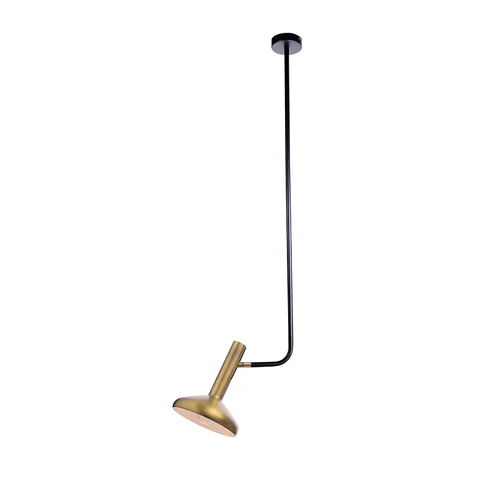 ВИСЯЩА ЛАМПА 1ΧΕ27 МЕСИНГ+ЧЕРНО 33Χ20XΗ120CM SHERLOCK