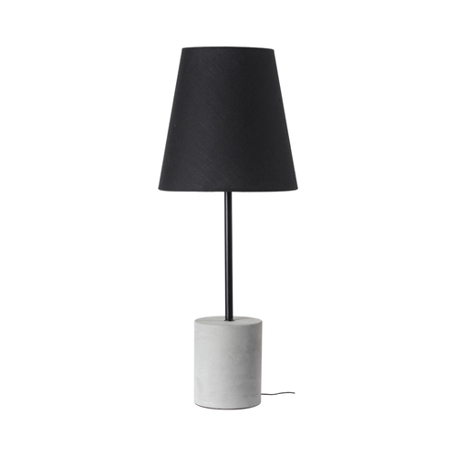 NETTO TABLE LIGHTING 1ΧΕ14 CEMENT+BLACK METAL+ SHADE Φ20ΧΗ45CM