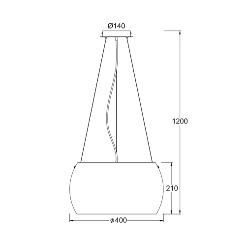 PENDANT 3X60W E27 D40 H128 CHROME PONTIAC - изображение 2