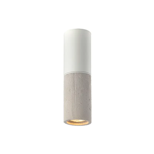 NETTO АПЛИК 1XGU10 СИВА ГЛИНА + МЕТАЛ БЯЛ Φ7ΧВ24CM PLACEBO
