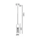 NETTO ПЕНДЕЛ 1XE27 БЯЛ МЕТАЛ D10XВ120CM LAB - изображение 3