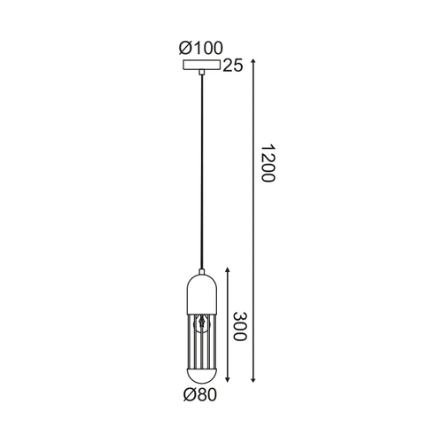 NETTO ПЕНДЕЛ 1XE27 БЯЛ МЕТАЛ D10XВ120CM LAB - изображение 3