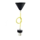 NETTO SUSPENSION BLACK METAL BASE & YELLOW FABRIC.CABLE Ε27