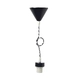 NETTO SUSPENSION BLACK METAL BASE & WHITE FABRIC CABLE Ε27
