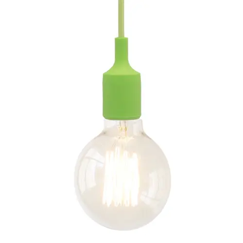 NETTO SILICON LAMPHOLDER 1Μ GREEN CABLE1ΧΕ27