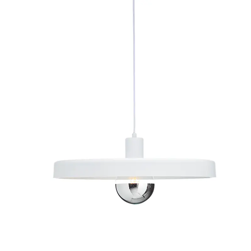 ВИСЯЩА ЛАМПА 1ΧΕ27 БЯЛ МЕТАЛ Φ50ΧΗ120CM DOMENICA