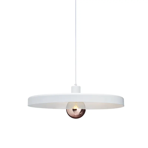 ВИСЯЩА ЛАМПА 1ΧΕ27 БЯЛ МЕТАЛ Φ60ΧΗ120CM DOMENICA
