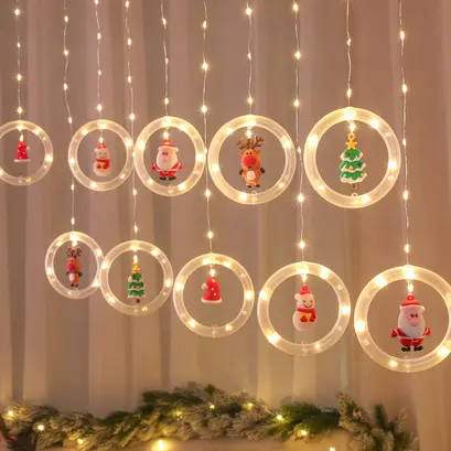 КОЛЕДНА МЕДНА ВИСУЛКА 125 WW LED СВЕТЛИНИ, 3mx0,5m, USB , IP20, 2,5m КАБЕЛ