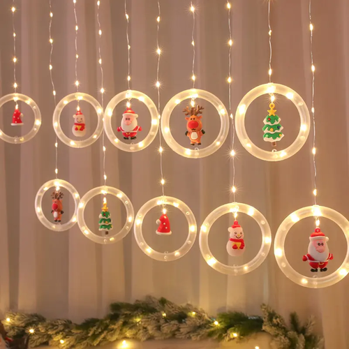 КОЛЕДНА МЕДНА ВИСУЛКА 125 WW LED СВЕТЛИНИ, 3mx0,5m, USB , IP20, 2,5m КАБЕЛ