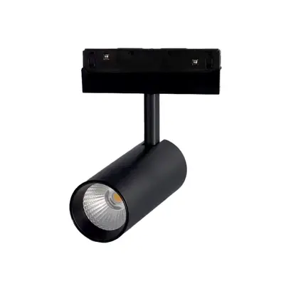 МАТОВО ЧЕРЕН МАГНИТЕН СПОТ 48V DC 20W 4000K 1450LM 36° OSRAM RA90 Φ60*145MM