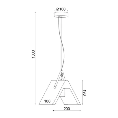 ВИСЯЩА ЛАМПА  1ΧΕ27 ЦИМЕНТ+КОЖА  20Χ10ΧΗ100CM ALFA