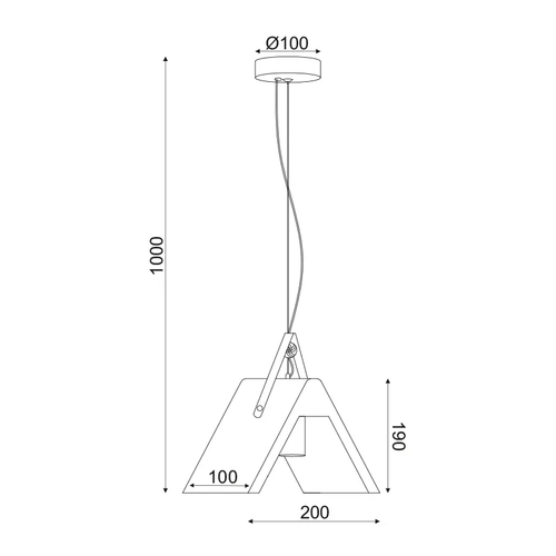 PENDANT L/F 1XE27 CEMENT + LEATHER 20X10XH100CM ALFA - изображение 2