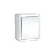 MURATA 1 GANG PUSH BUTTON SWITCH WALL MOUΝΤED SCREWS 1P 10A 250VAC IP20 WHITE