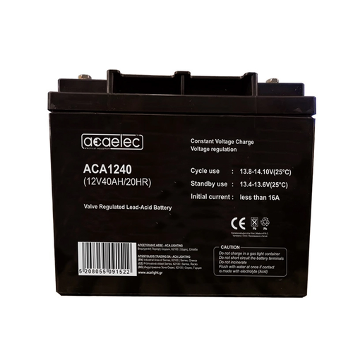 БАТЕРИЯ AGM VRLA 12V 40AH/20HR (клема M6)
